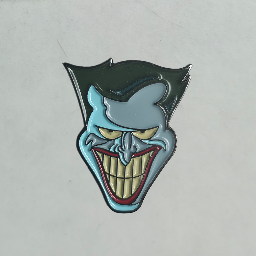Joker face hard enamel pin